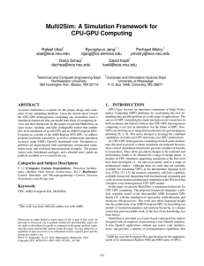 Multi2Sim: A Simulation Framework for CPU-GPU Computing