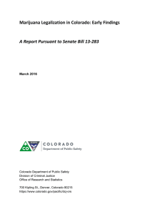 Marijuana Legalization in Colorado: Early Findings March 2016