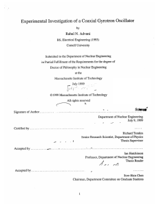 Experimental  Investigation  of  a Coaxial  Gyrotron... N.