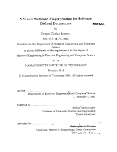 ARWPXaS VM  and  Workload  Fingerprinting for  Software