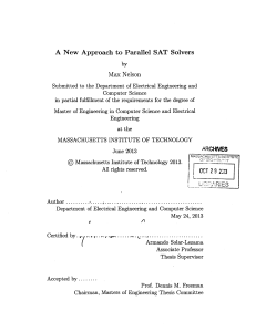 A  New  Approach to  Parallel  SAT ... Max  Nelson