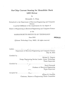 On-Chip  Current Sensing  for  Monolithic  Buck A.