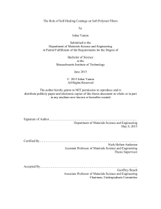 The Role of Self-Healing Coatings on Soft Polymer Fibers  by Inbar Yamin