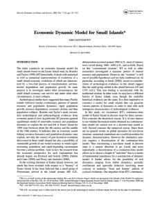Islands* Dynamic Model for Small Economic