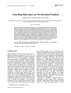 Controlling Halo-chaos Wavelet-based Feedback via