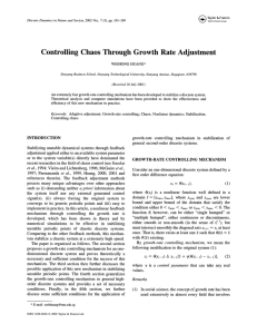 Rate Through Controlling Chaos Growth