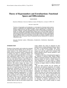 Spaces Theory Hypernumbers of