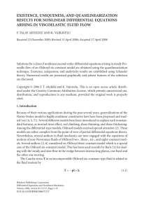 EXISTENCE, UNIQUENESS, AND QUASILINEARIZATION RESULTS FOR NONLINEAR DIFFERENTIAL EQUATIONS