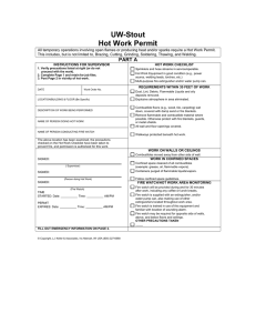 UW-Stout Hot Work Permit
