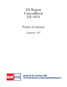 ES Report CanyonRock ES-1974 Product Evaluation