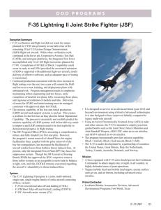 F-35 Lightning II Joint Strike Fighter (JSF)