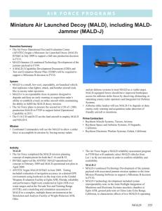 Miniature Air Launched Decoy (MALD), including MALD- Jammer (MALD-J)