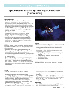 Space-Based Infrared System, High Component (SBIRS HIGH)
