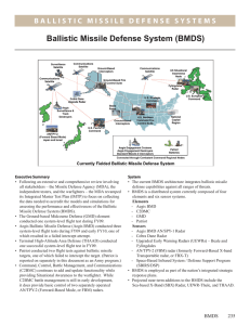 Ballistic Missile Defense System (BMDS)