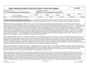 ARMY RDT&amp;E BUDGET ITEM JUSTIFICATION (R2 Exhibit) May 2009