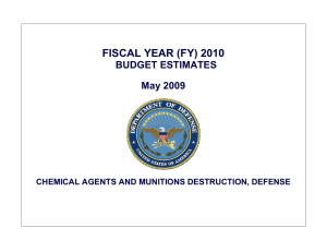 FISCAL YEAR (FY) 2010 BUDGET ESTIMATES May 2009