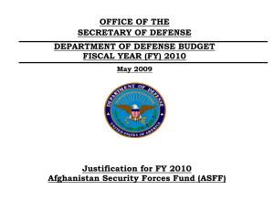 OFFICE OF THE SECRETARY OF DEFENSE DEPARTMENT OF DEFENSE BUDGET