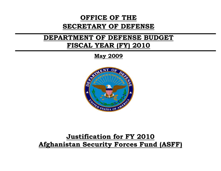 Office Of The Secretary Of Defense Department Of Defense Budget