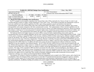 UNCLASSIFIED Date:  May 2009 Exhibit R-2, RDT&amp;E Budget Item Justification