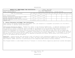 UNCLASSIFIED  Date:  May 2009 APPROPRIATION/BUDGET ACTIVITY