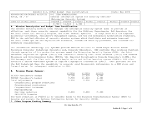 Exhibit R-2, RDT&amp;E Budget Item Justification Date: May 2009 APPROPRIATION/BUDGET ACTIVITY