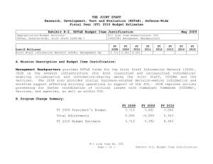THE JOINT STAFF Research, Development, Test and Evaluation (RDT&amp;E), Defense-Wide