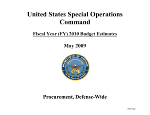United States Special Operations Command  May 2009