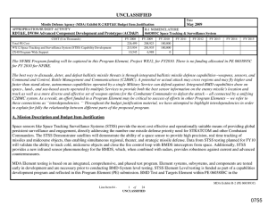 UNCLASSIFIED May 2009 RDT&amp;E, DW/04 Advanced Component Development and Prototypes (ACD&amp;P)