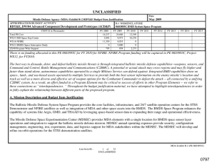 UNCLASSIFIED May 2009 RDT&amp;E, DW/04 Advanced Component Development and Prototypes (ACD&amp;P)