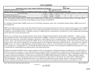 UNCLASSIFIED May 2009 RDT&amp;E, DW/04 Advanced Component Development and Prototypes (ACD&amp;P)