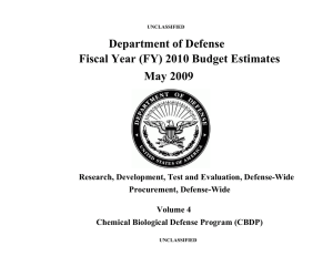 Department of Defense Fiscal Year (FY) 2010 Budget Estimates May 2009