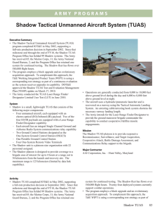 Shadow Tactical Unmanned Aircraft System (TUAS)