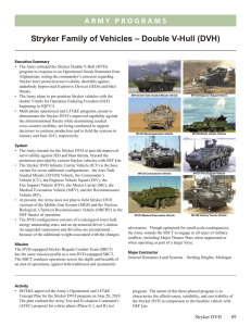 Stryker Family of Vehicles – Double V-Hull (DVH)