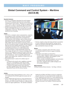Global Command and Control System – Maritime (GCCS-M)