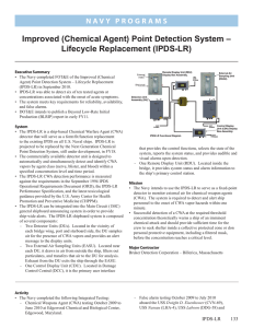 Improved (Chemical Agent) Point Detection System – Lifecycle Replacement (IPDS-LR)
