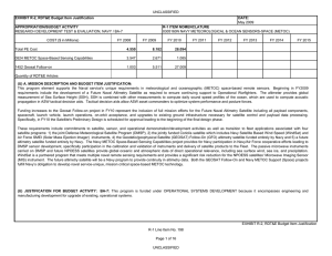 UNCLASSIFIED May 2009 EXHIBIT R-2, RDT&amp;E Budget Item Justification DATE: