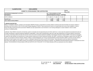 CLASSIFICATION: UNCLASSIFIED EXHIBIT R-2, RDT&amp;E BUDGET ITEM JUSTIFICATION RDTEN/BA 4