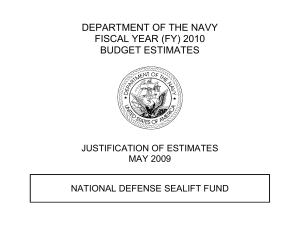 DEPARTMENT OF THE NAVY FISCAL YEAR (FY) 2010 BUDGET ESTIMATES