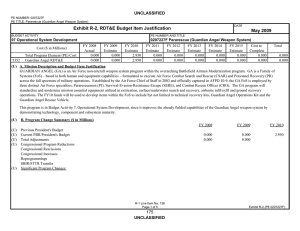 Exhibit R-2, RDT&amp;E Budget Item Justification May 2009 UNCLASSIFIED