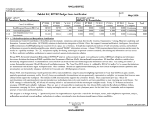 Exhibit R-2, RDT&amp;E Budget Item Justification May 2009 UNCLASSIFIED