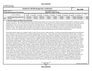 Exhibit R-2, RDT&amp;E Budget Item Justification May 2009 UNCLASSIFIED