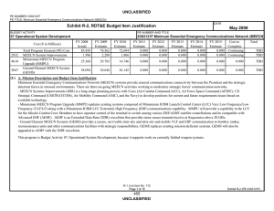 Exhibit R-2, RDT&amp;E Budget Item Justification May 2009 UNCLASSIFIED