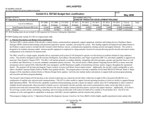 Exhibit R-2, RDT&amp;E Budget Item Justification May 2009 UNCLASSIFIED