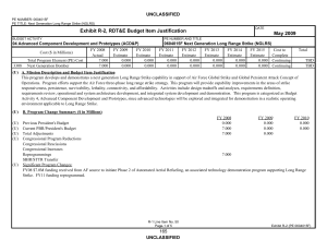 Exhibit R-2, RDT&amp;E Budget Item Justification May 2009 UNCLASSIFIED