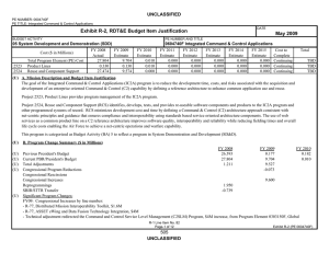 Exhibit R-2, RDT&amp;E Budget Item Justification May 2009 UNCLASSIFIED