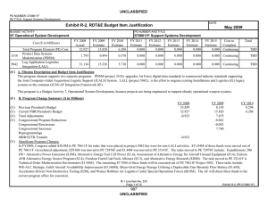 Exhibit R-2, RDT&amp;E Budget Item Justification May 2009 UNCLASSIFIED