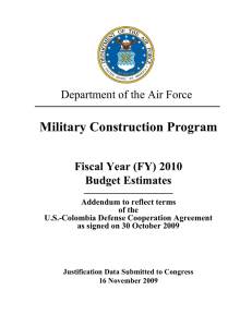Military Construction Program Department of the Air Force Fi l Y