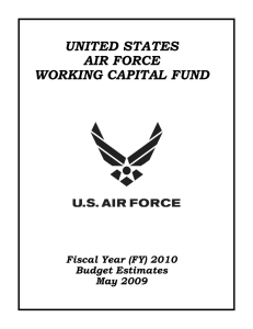 UNITED STATES AIR FORCE WORKING CAPITAL FUND Fiscal Year (FY) 2010