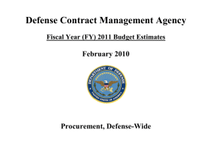 Defense Contract Management Agency  February 2010 Procurement, Defense-Wide