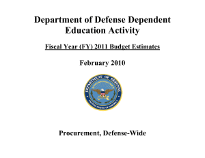 Department of Defense Dependent Education Activity  February 2010
